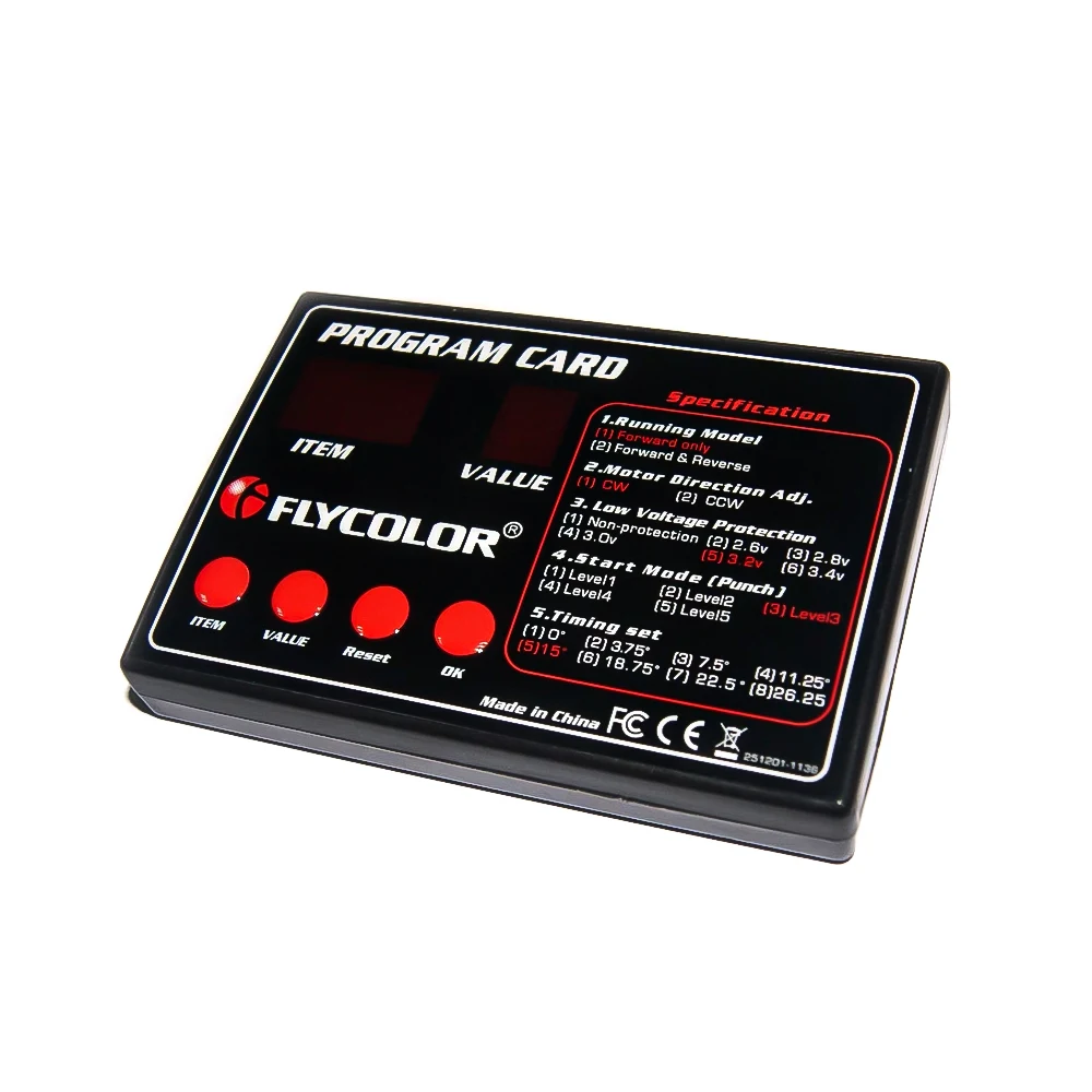 

Flycolor Programing Card Original for RC Ship model ESC 50A to 150A ESC Electronic Speed Controller Remote Control