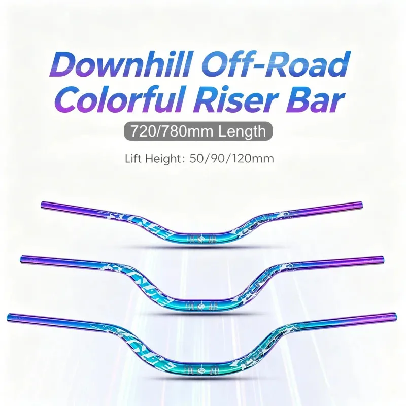 AliExpress NONE MTB Downhill Swallow Handlebar 31.8*720/780mm  Colorful Handlebar 50/90/120mm Rise Height for Dirt Bike Cycling Parts