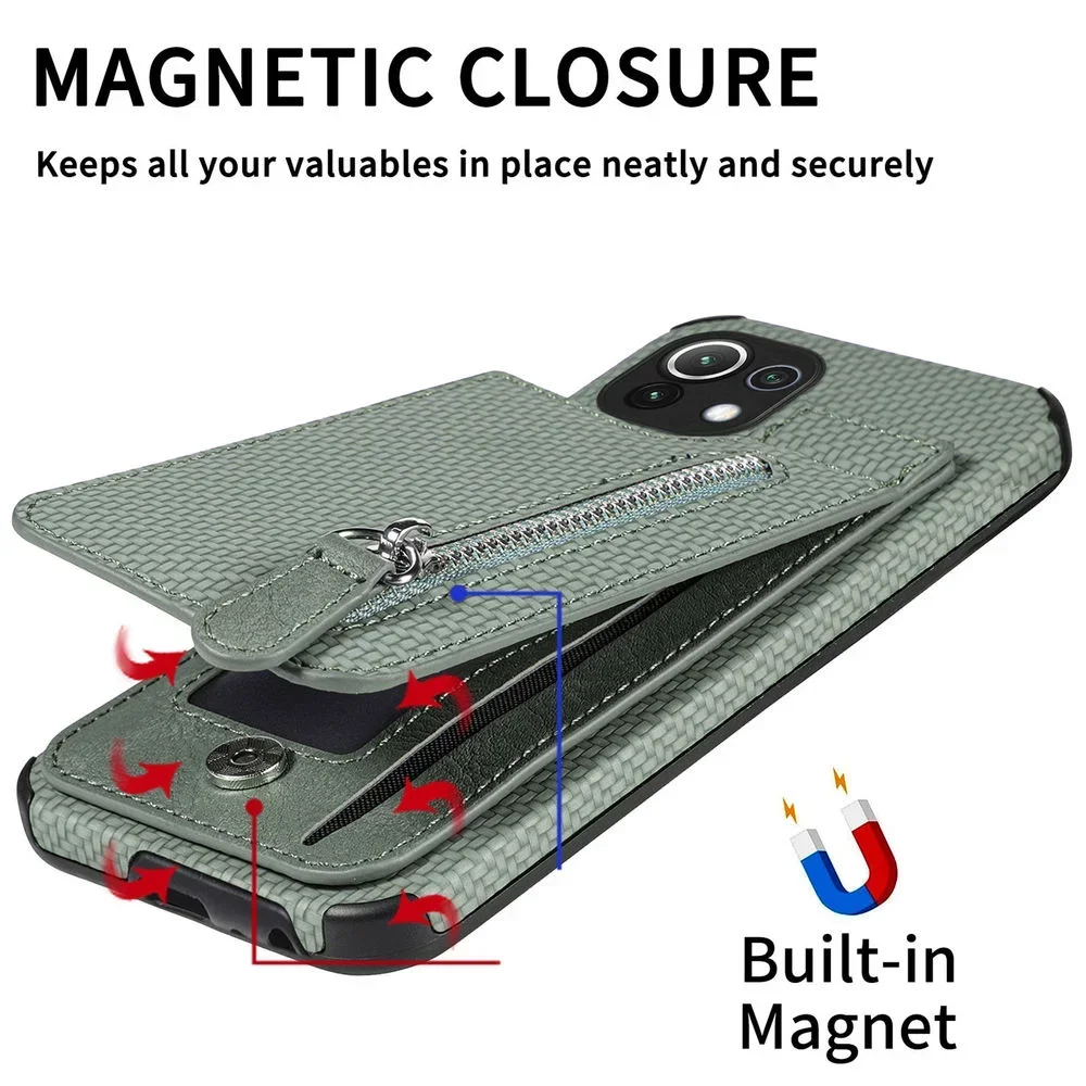 Zipper Wallet Case For Xiaomi 15T 13T 11T 13 Mi 11 Lite 5G NE 11i POCO F7 F5 F3 C65 X3 M6 X6 M7 X7 X8 Pro Max Magnet Case Cover view 2