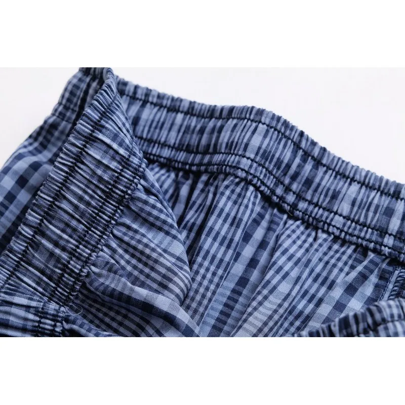 2024 Spring Autumn Men Cotton Pajama Pants Pyjama Trousers Male Plaid Sleepwear Bottoms Lounge Wear Sleeping Pants Pijama Homme