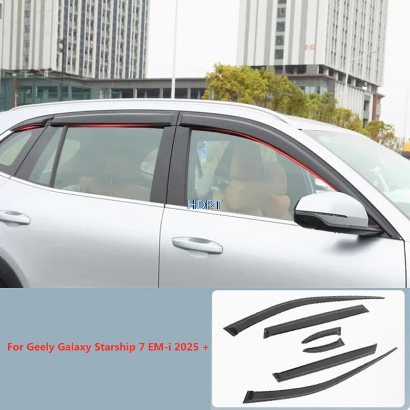 

Для Geely Galaxy Starship 7 EM-i 2025 + автомобильный Стайлинг, козырек на окно, защита от дождя, крышка для бровей, боковое зеркало заднего вида, защита от атмосферных воздействий
