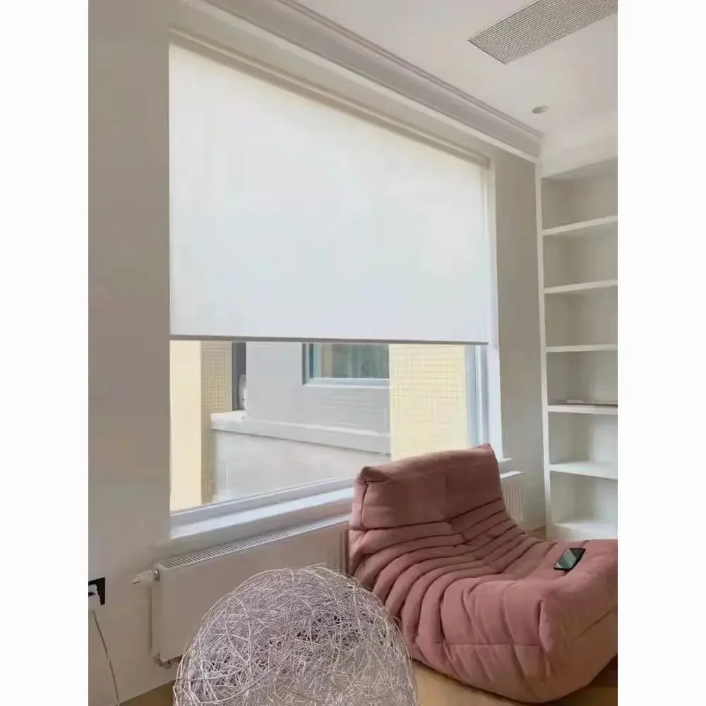 5% openness fire retardant sunscreen roller blinds update to cordless decoration  Electric smart home made to size blind