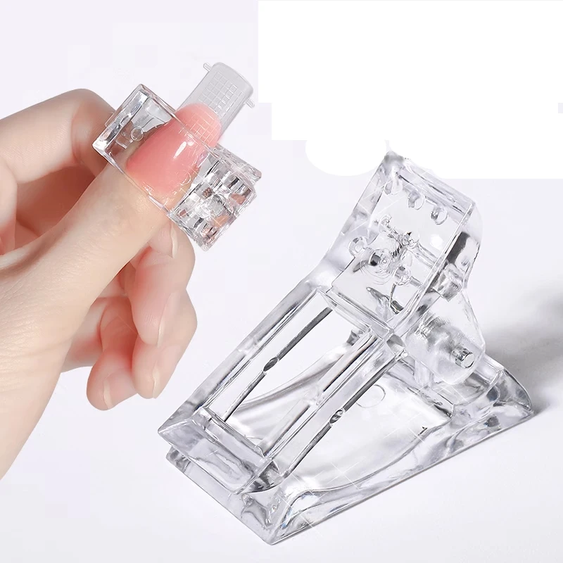 Acrylic Nail Clip Transparent Gel Quick Building Nail Tips Clips Fingernail Extension UV Clamps Manicuring Art Builder Tools Set