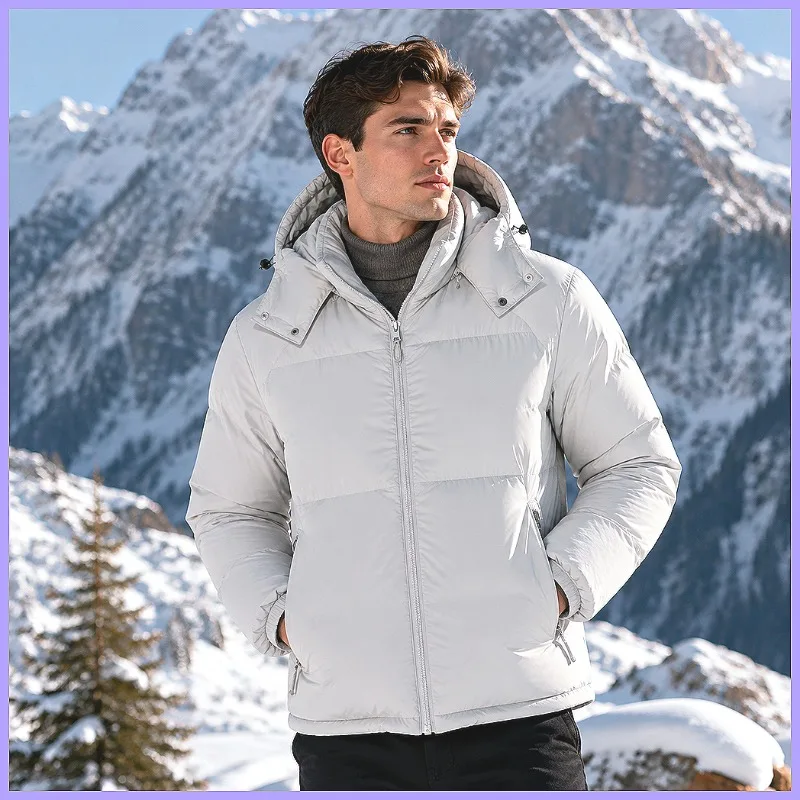 UETEEY Men's Winter Hooded Puffer Parka Thick Warm Heavyweight Windproof Outdoor Casual Streetwear Fashion Jacket Versatile Coat