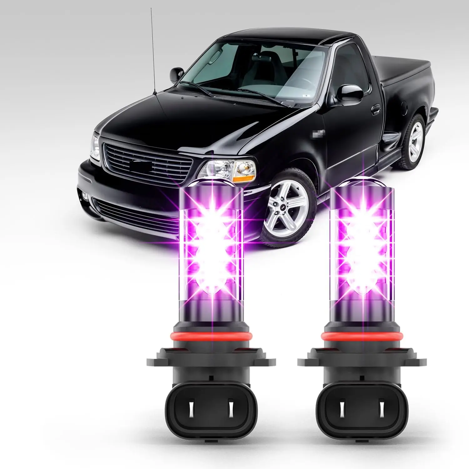 

For 2004-2014 Ford F150 Fog lights 9005/9145 bulbs, 120W 12000LM 14000K Pink Purple Beam Fog Lights,Plug and Play, 1:1 Size. （ 2