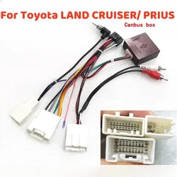 Wiring Harness Canbus Box Decoder For TOYOTA PRADO J120 TUNDRA LAND CRUISER REIZ PRIUS SIENNA Android Radio Power Cable Adapter