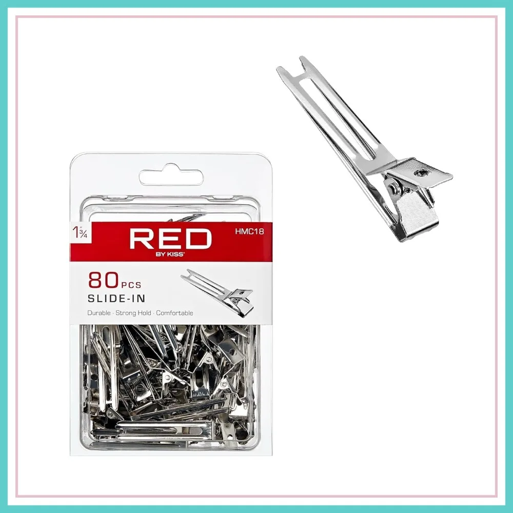 

80 Pcs 1.75 Inch Metal Hair Clips for Curl Setting, Sectioning, Retwisting Dreads - Strong Hold, Rust-Free, Durable