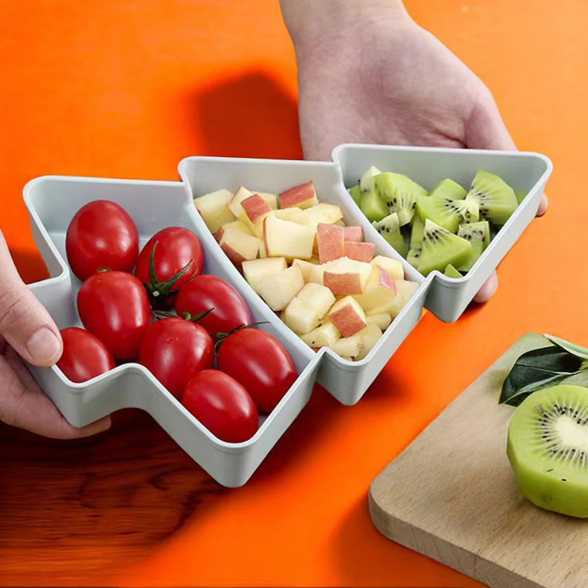 

1pc - Creative Christmas Tree Shape Fruit Plate Nuts Snacks Plates - Perfect For Holiday Parties, Birthdays, And Home Decor