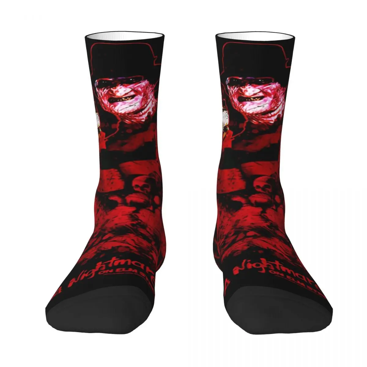 Elm Street Nightmare Socks Autumn F-Freddy K-Kruger Stockings Horror Men Quality Socks Design Running Sports Non Slip Socks