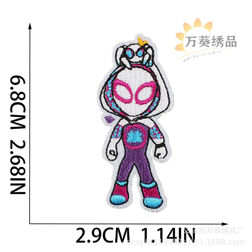 Marvel Avengers Superhero Spider-man Embroidered Clothing DIY Stickers Anime Character Patches Embroidered Cartoon Bag Accessory