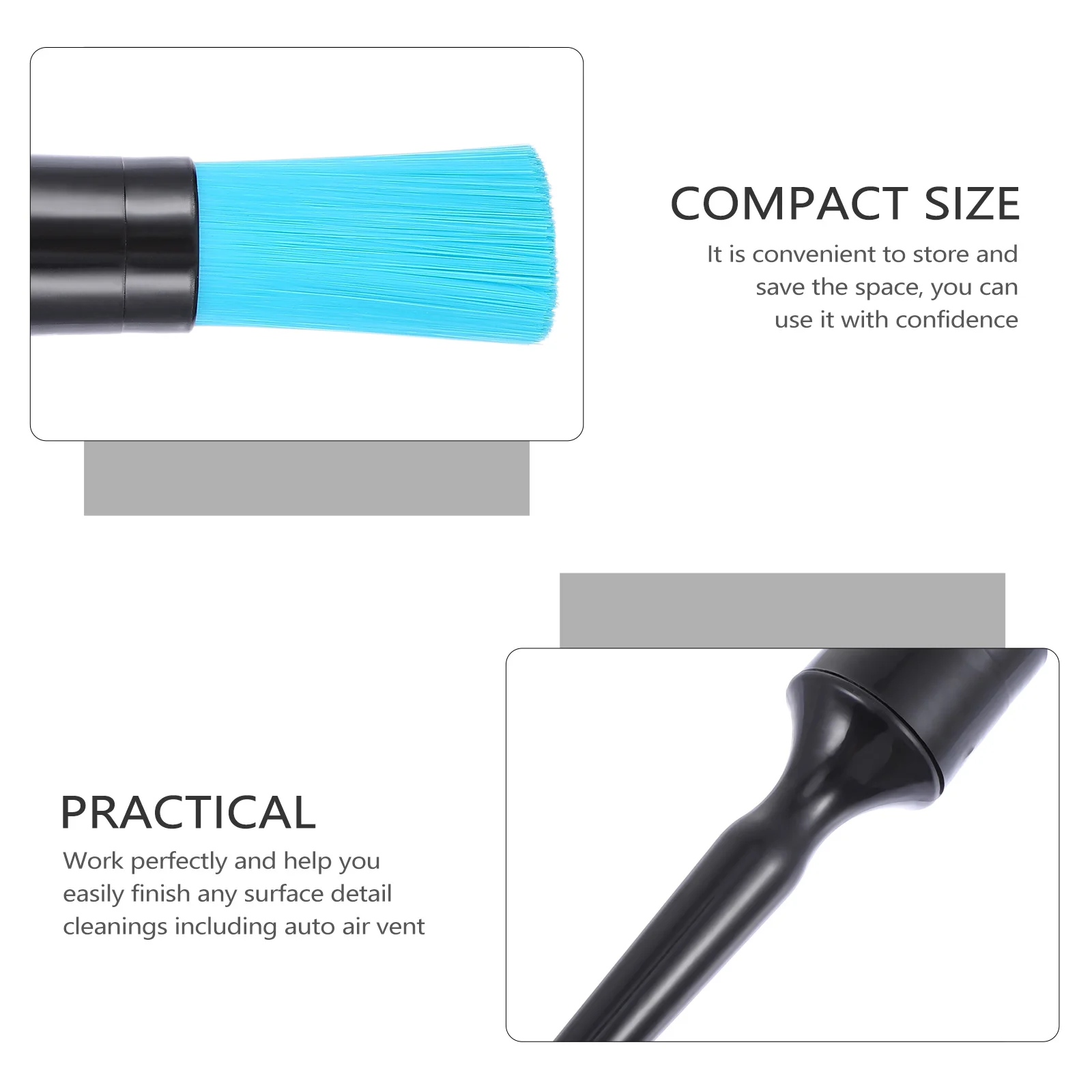 

2pcs Premium Car Gaps Brush Air Vent Cleaning Tool Ergonomic Handle Scratch Free Auto Detailing Brush For Ac Outlet Lcd