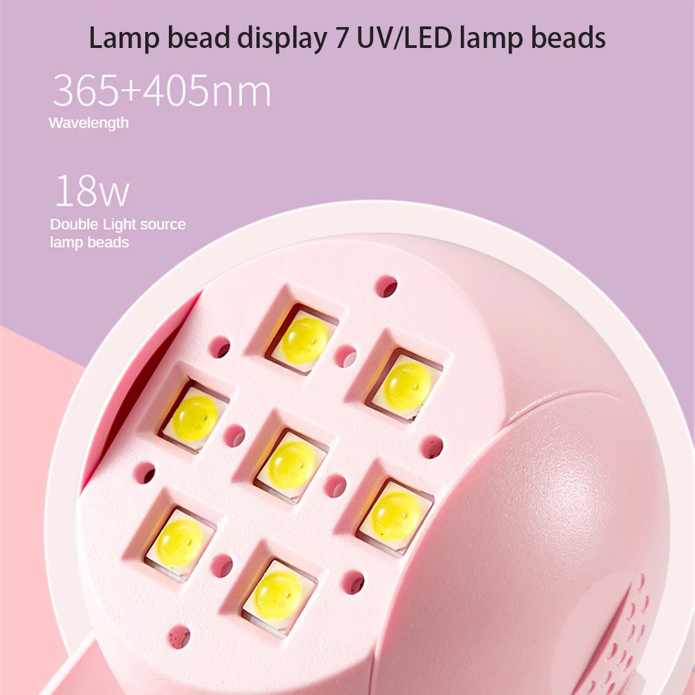 Rotating Nail Lamp Dual Light Source Mini Multiple Lamp Beads Easy To Use Uv Rays Beauty Tools Usb Nail Lamp High Quality