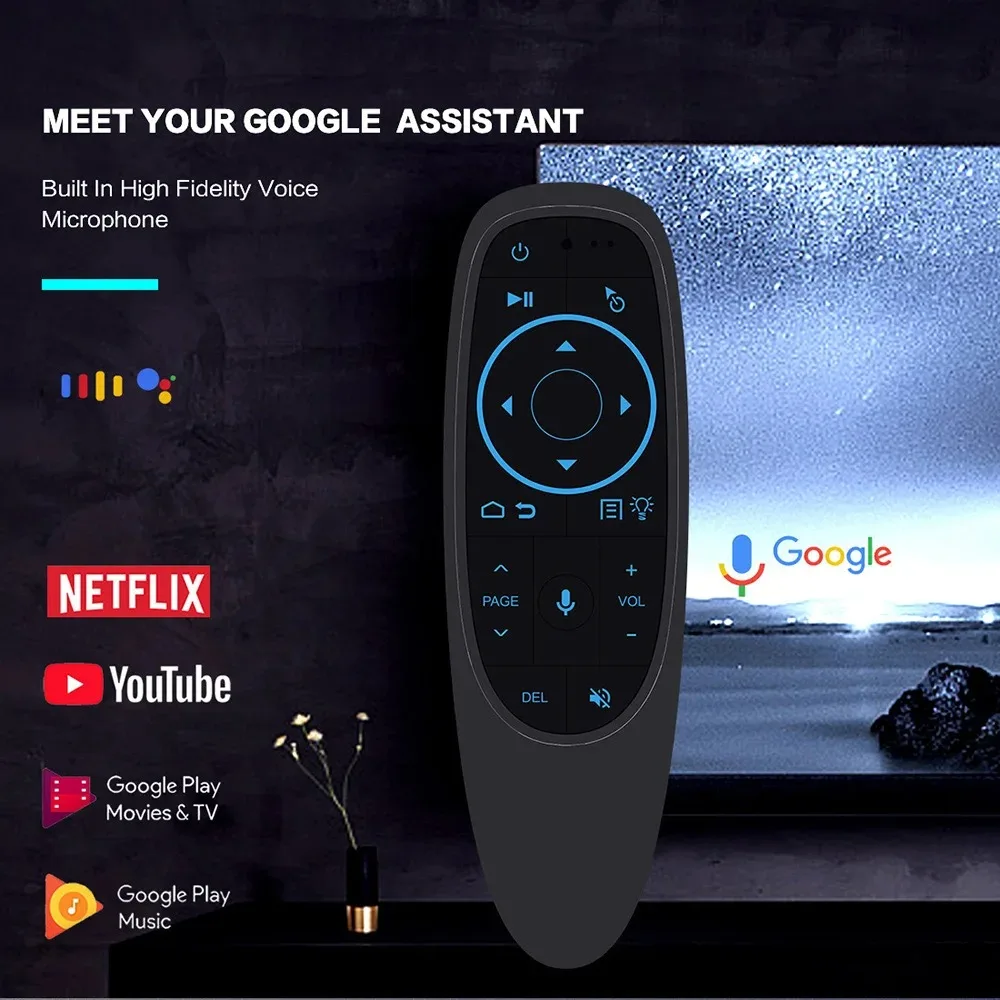 KEBIDUMEI G10S Pro BT Voice Remote Control 2.4G Wireless Air Mouse with Gyroscope IR Learning for Android TV Box PC
