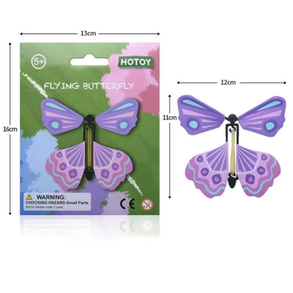 5 sztuk/partia 12x12cm magiczny latający motyl magiczne motyle sztuczki zabawny niespodzianka żart gorące zabawki dla dzieci zabawka świąteczna