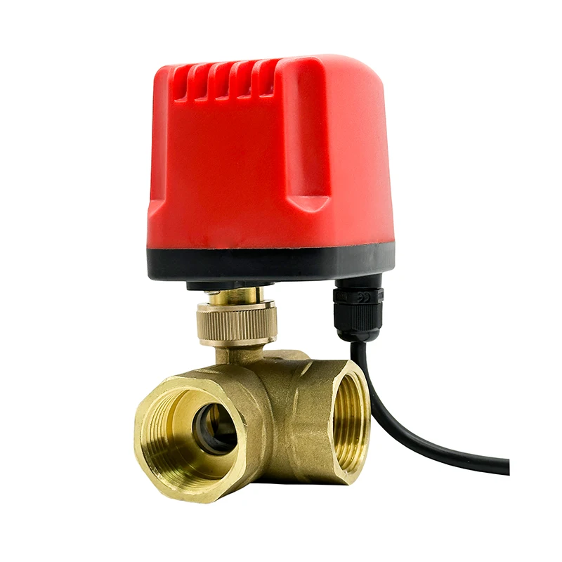 Imagem -03 - Impermeável Motorizado Latão Ball Valve Elétrica Ball Valve Dois Controle Wire 2