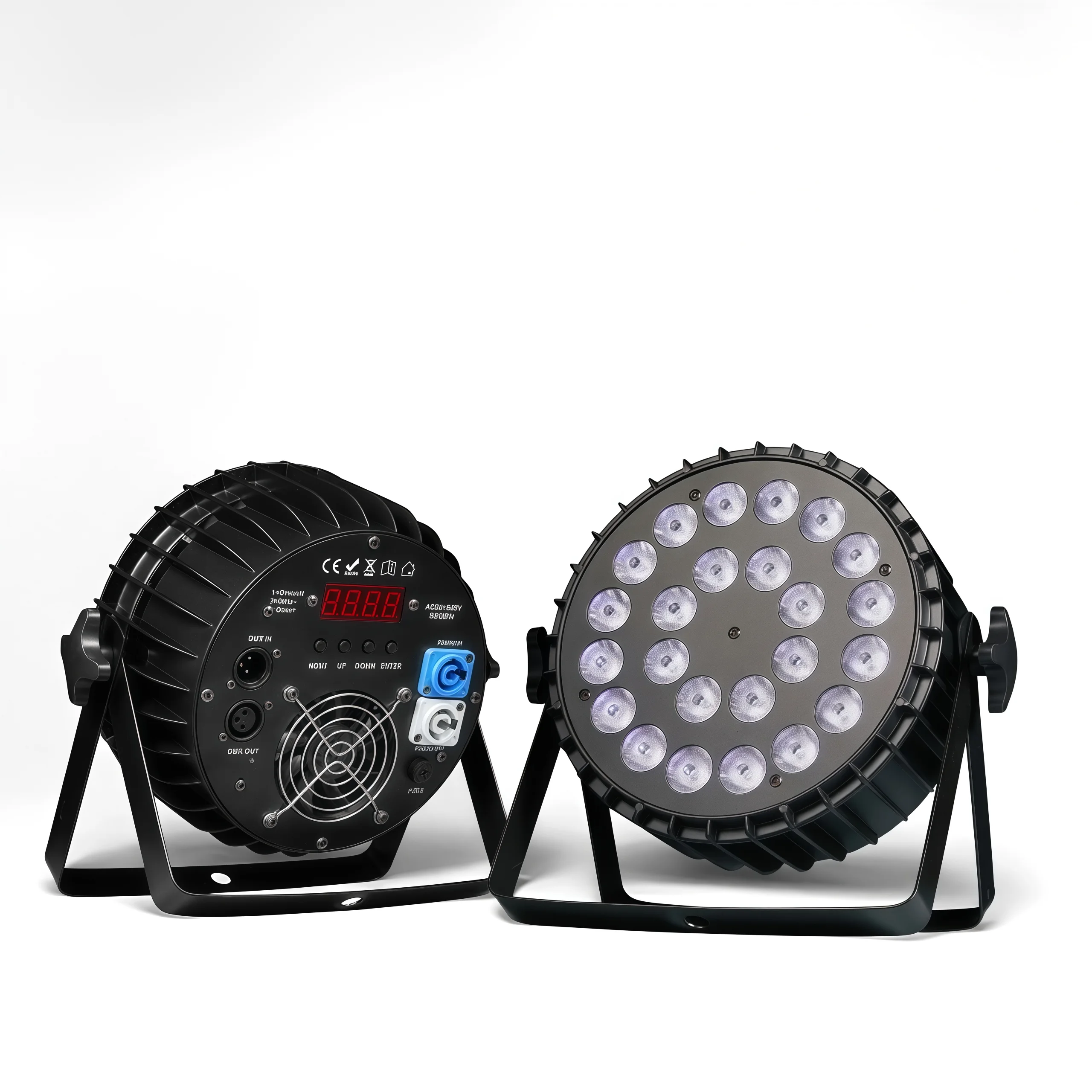 

Светодиодные прожекторы 24X18W RGBWA+UV, сценические светильники DMX512, свет для дискотек, DJ-освещение для свадеб, клубов, вечеринок, танцевальных залов