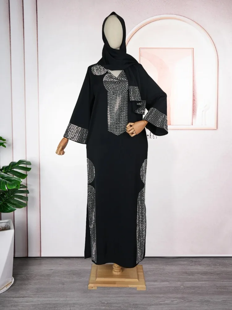 

2025 Abayas for Women Dubai Luxury African Muslim Fashion Dress Caftan Wedding Party Dresses Boubou Robe African Clothing