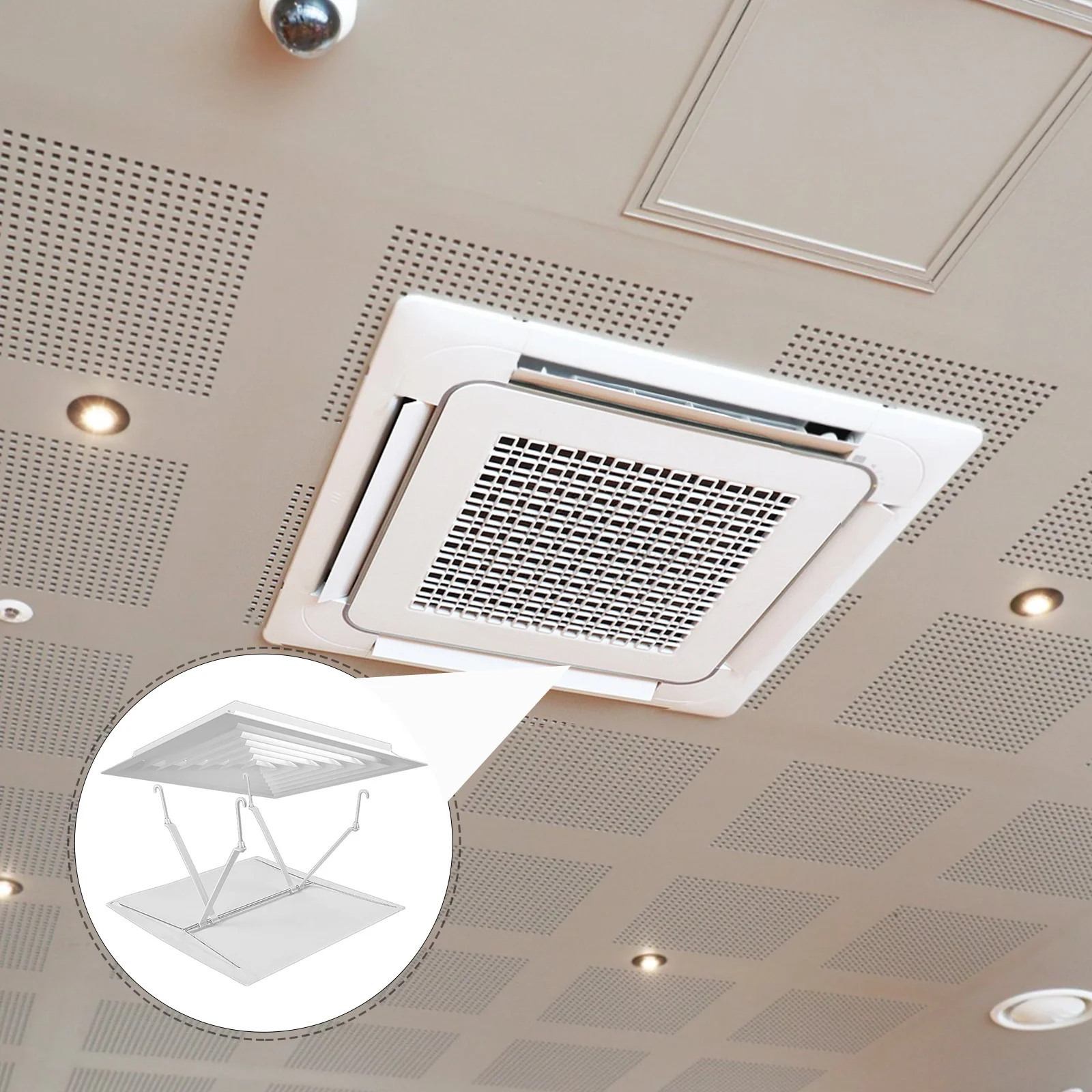 

Square Air Conditioner Wind Deflector Lightweight Easy Install Air Diverter for Ceiling Central Vent Vent Deflector