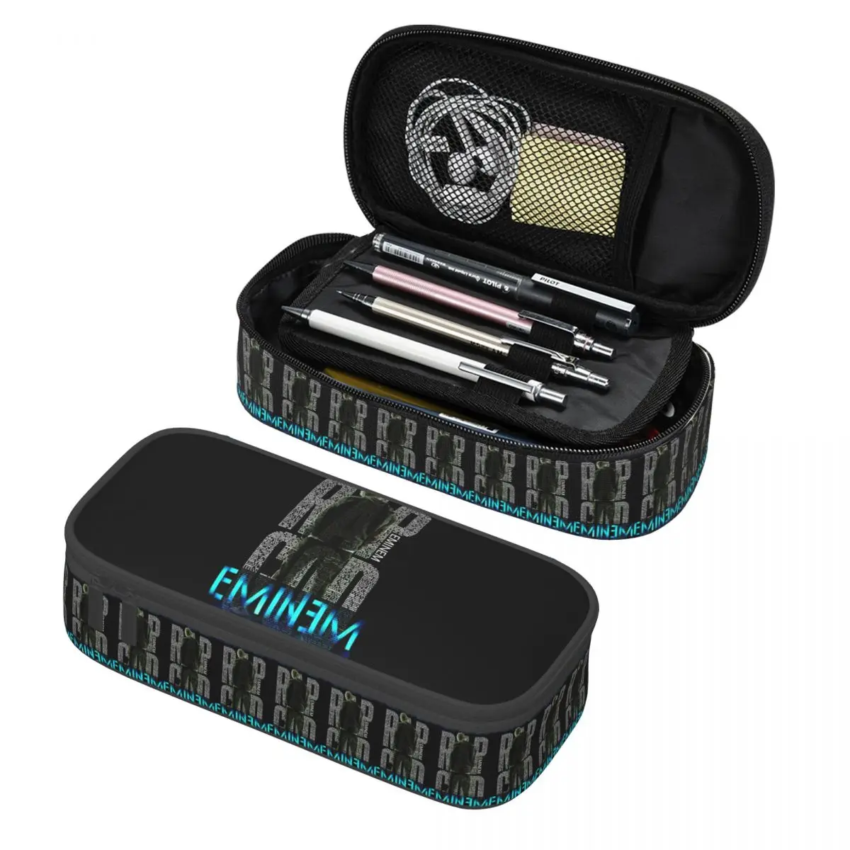 

Rap God Eminem Pencil Case Pencil Pouch Storage Stationery Supplies Large Storage Pen Box Pencil Bag for Kids