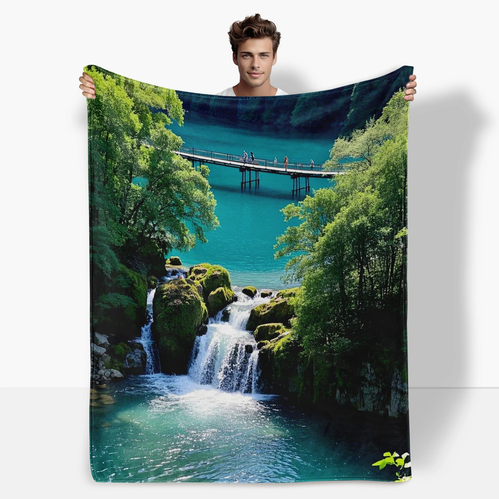 

Featuring Picturesque Streams, Majestic Waterfalls And Charming Wooden Bridges This Blanket Is Ideal For Loved Ones