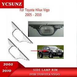 Car Accessories Chrome Side Lamp Rim For Toyota Hilux Vigo 2005 2006 2007 2008 2009 2010 2011 2012 2013 2014 Double cabin