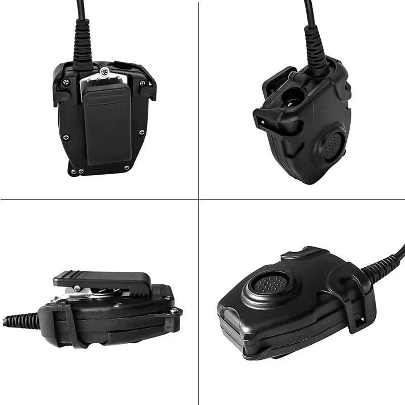 Adaptador TS TAC-SKY PTT Midland Plug Ptt Auriculares tácticos compatibles con auriculares Z-Tac/tacsky