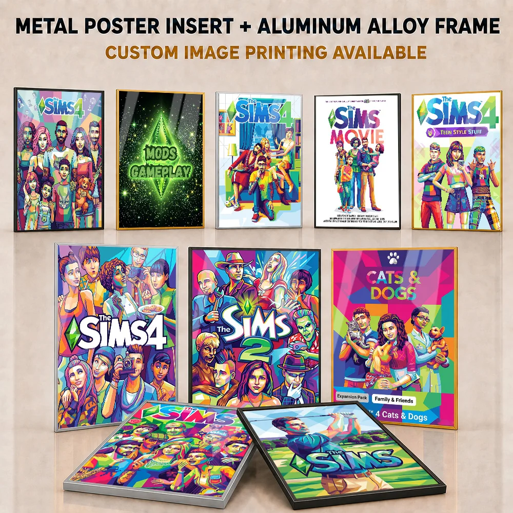 Home Office Room Inspiration - The Sims Metal Posters With Aluminum