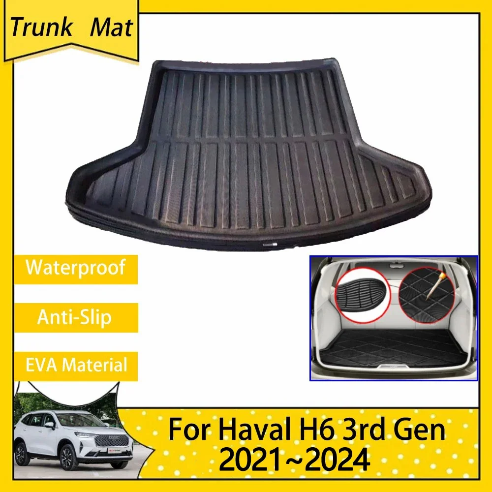 

Car Boot Cargo Tray for Haval H6 3rd Gen 2021~2024 2022 Rear Trunk Mat Luggage FLoor Anti-slip Carpet Protector Auto Accsesories