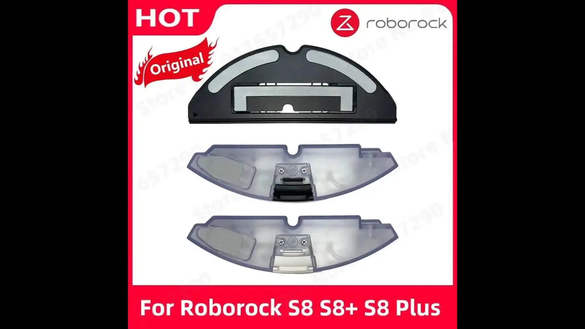 Paños de mopa originales, soporte de montaje, tanque de agua Ultron, piezas de repuesto para Roborock S8 Plus, accesorios para aspiradoras