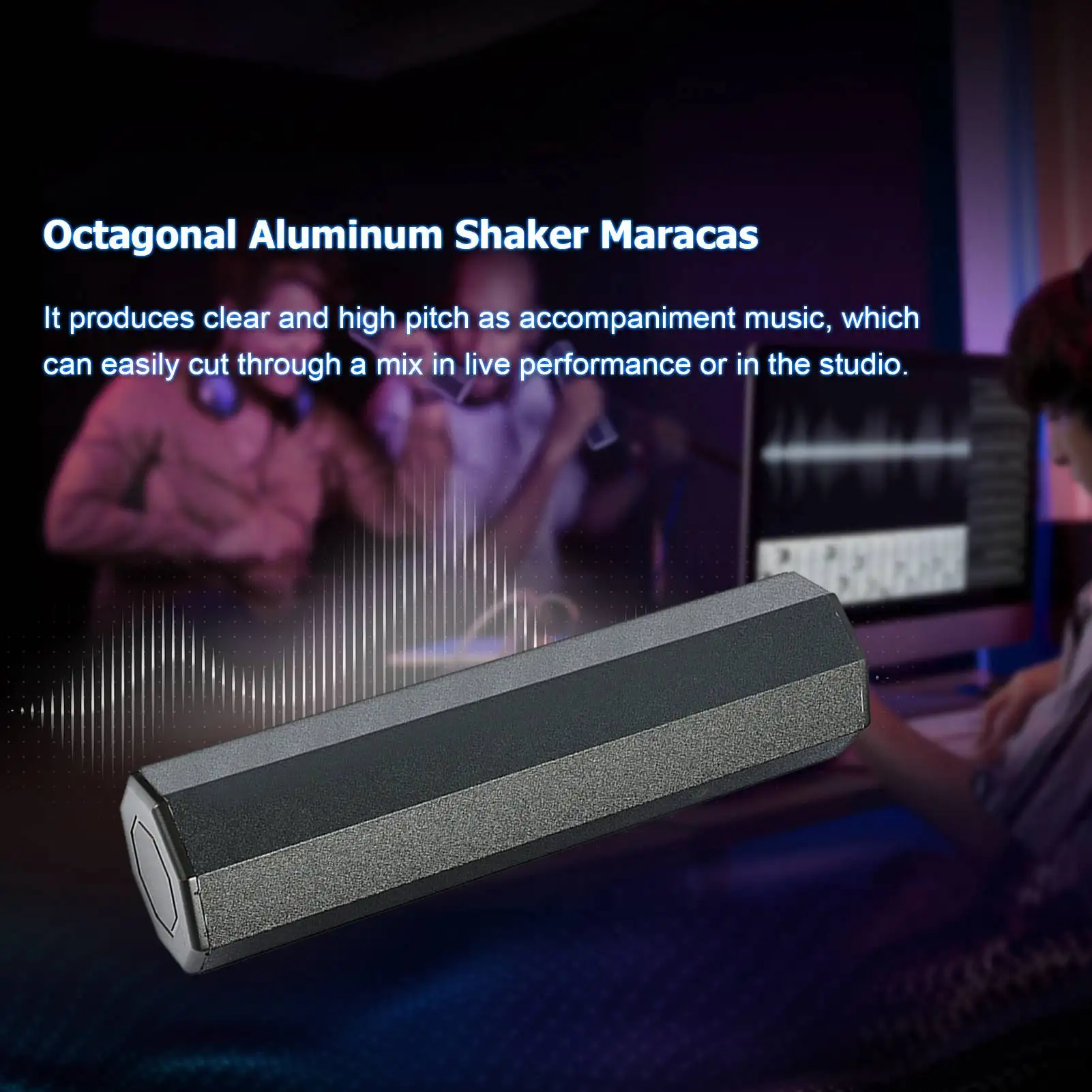 Aluminum Shaker Octagonal Aluminum Shaker Maracas Hand Moving Shaker Percussion Instrument Accompaniment Music Octagonal Maracas