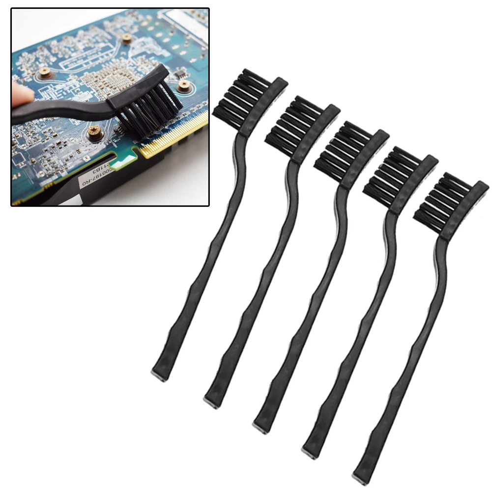 5Pcs 170mm ESD Anti-Static Cleaning Brush, Static Safe Brush for PCB Electronic Component Repair Dust Removal