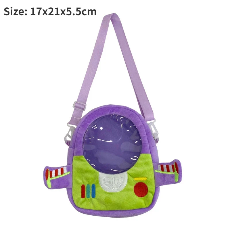 Disney Pixar Toy Story Buzz Lightyear Bag Women Cartoon Plush Shoulder Bag Women Crossbody Bag Small Phone Purse Kids Xmas Gift