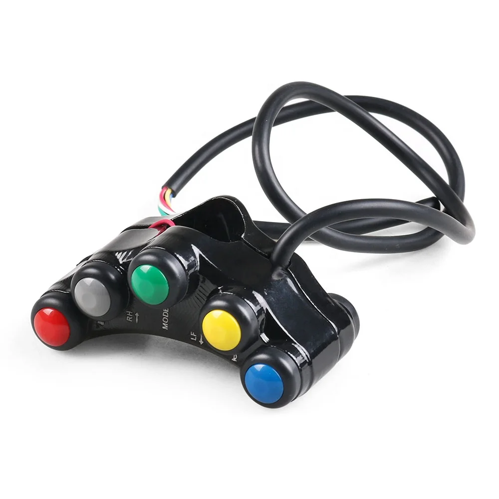 Universal 7 Button Motorcycle Switch Racing Motocross 22mm Handlebar Switch Assembly Headlight Indicator Horn Switch