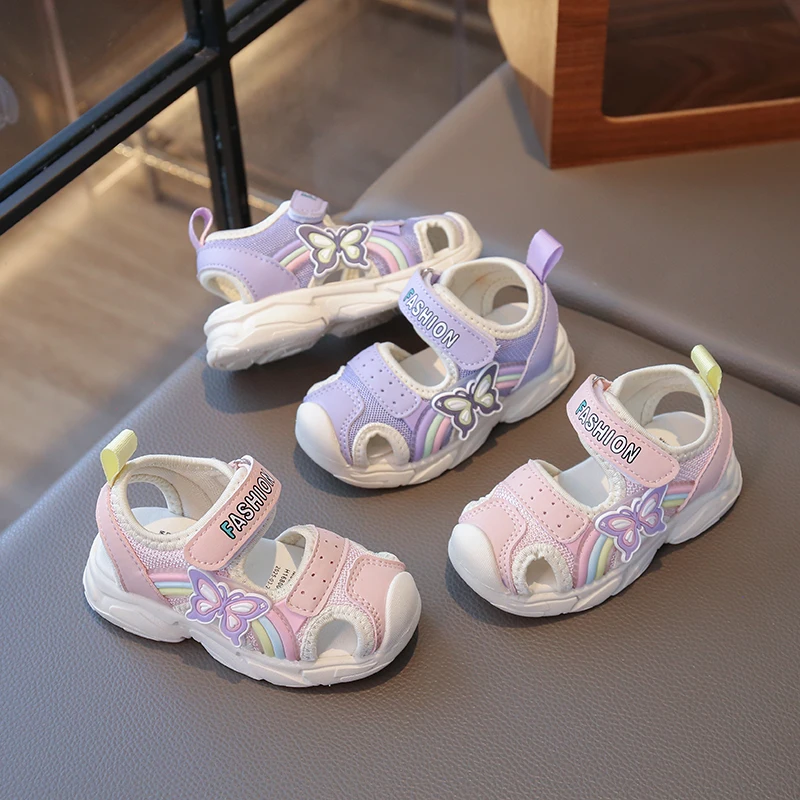 

Children's Sandals Girls' First Walking Shoes Summer Pink Cartoon Bow-Tie Toddler Shoes for Boys Girls Ages 1–8 Kids Sneakers