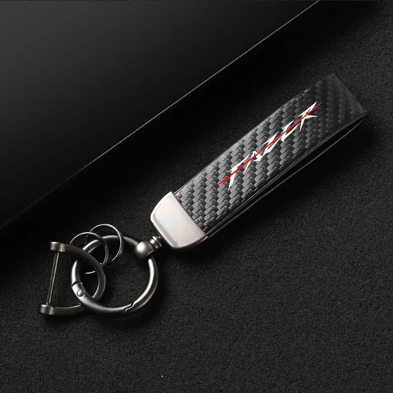 New Leather Carbon Fiber Motorcycle Key Chains KeyChain For Yamaha Fazer 250 8 FZ6 FZ8 FZ1 FZS600 Accessories Custom LOGO