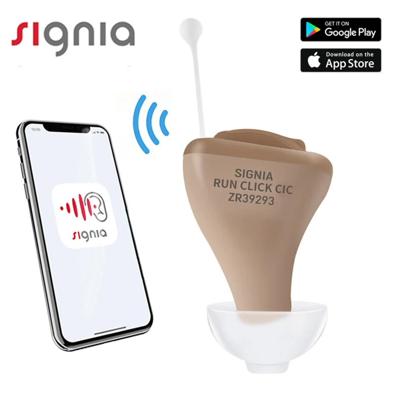 Signia Invisible Hearing Aids Programmable Digital Hearing aid For Deafness 8 Channel Original CIC Ear Care Aids App Tune Sound