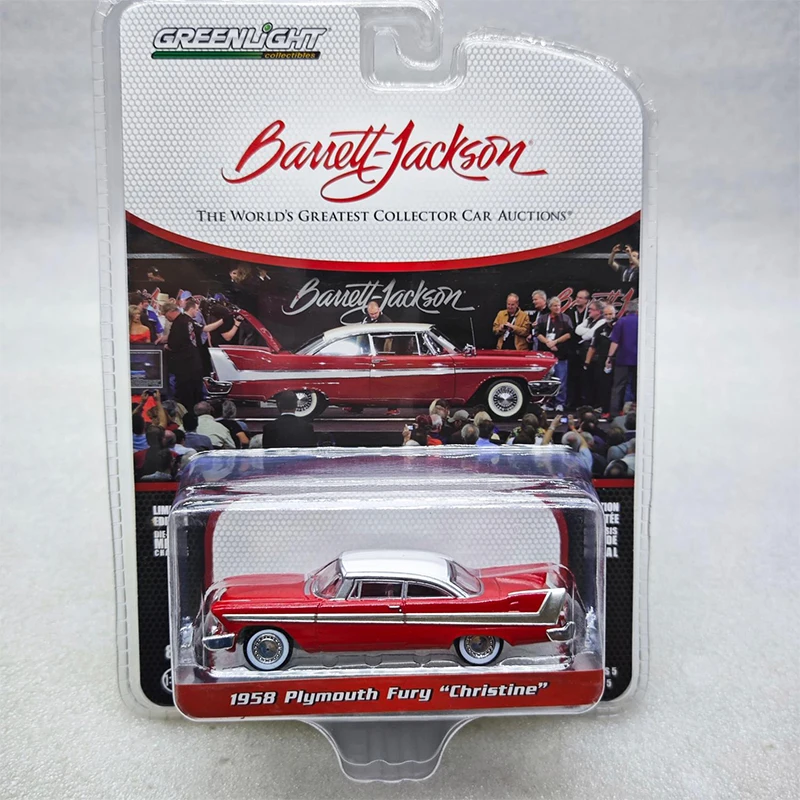 Greenlight 1:64 Scottsdale Edition 1958 Plymouth Fury Christine Series Alloy Die Casting Model Collect Ornaments