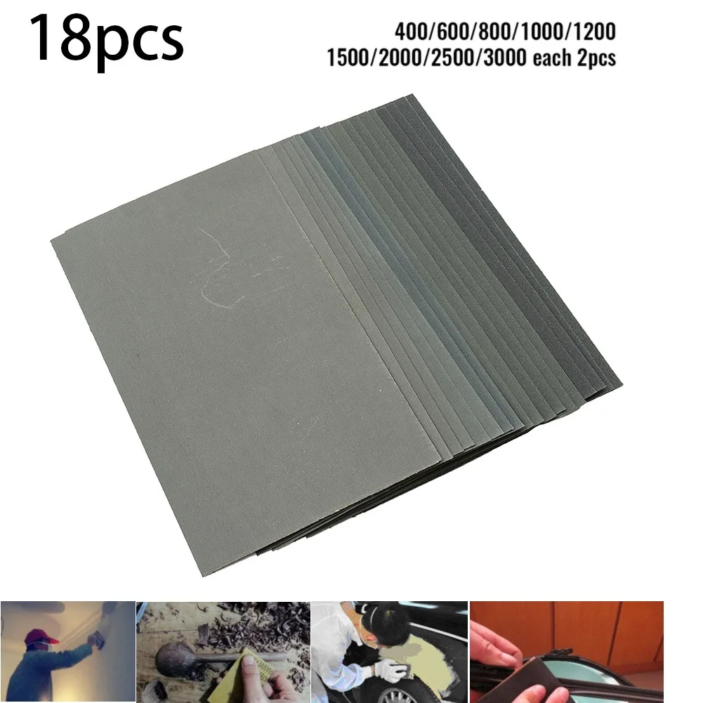 Wet And Dry Sandpaper 400-3000grit For Polishing Metal Glass Wood Polishing Sand Paper Sanding Sheet Waterproof