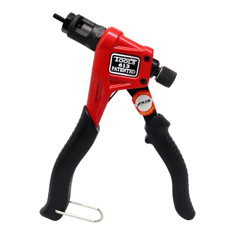 Hand Rivet Nut Kit with 4 Pcs Mandrels M3, M4, M5, M6, Easily Handling Riveting Rivet Gun Kit w Metric Nose Pieces