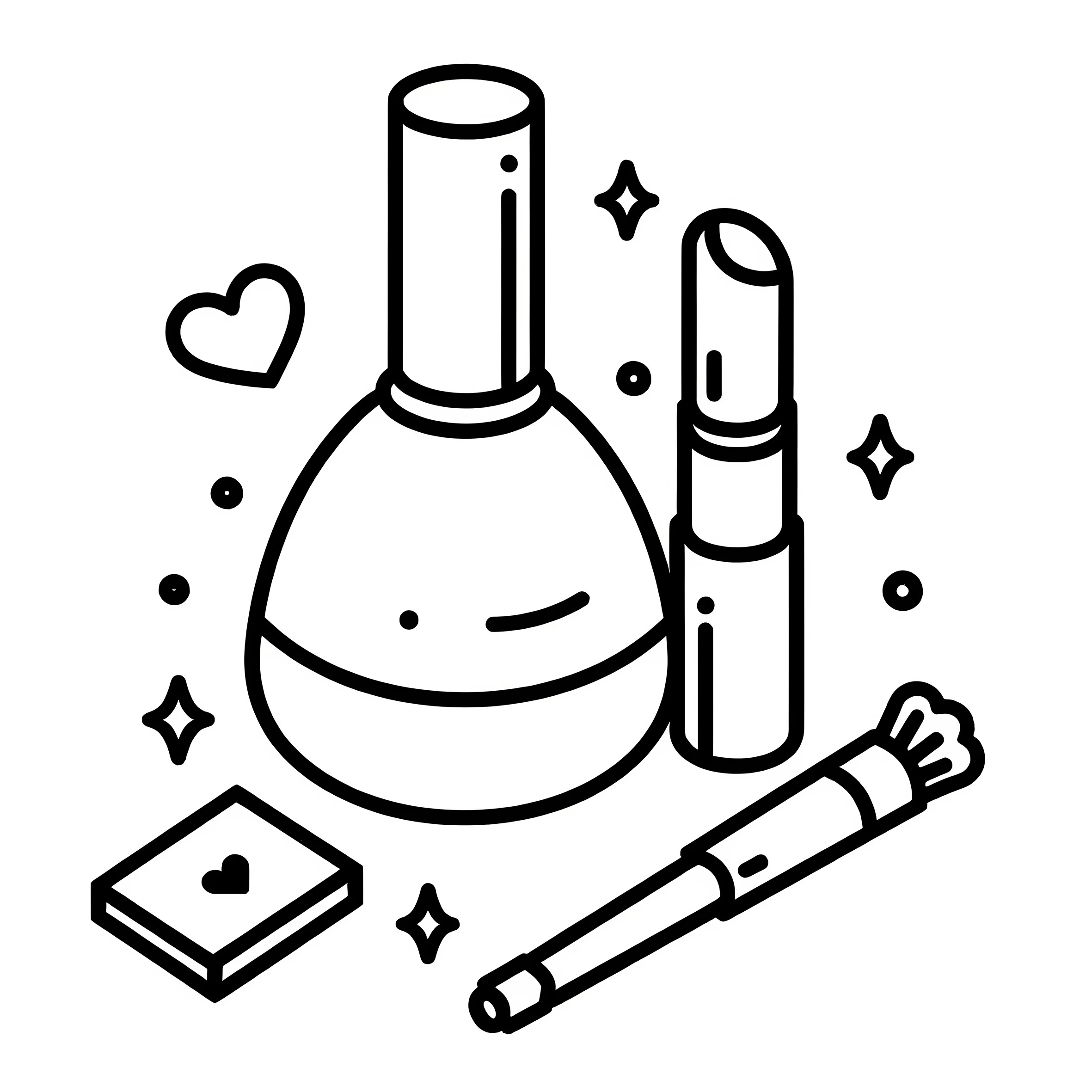 COSMETICS Bold-easy Patterns Coloring Book for Adults Cute Drawing Book Perfect Gift for Party and Birthday