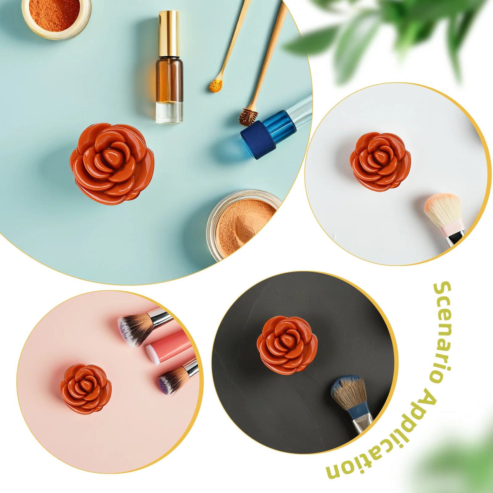 6 Stück nachfüllbare Lippenstift-Hüllen in Blumenform, leere Kunststoffbehälter für Reisen, Cremeflaschen, Lippenbalsam, Lidschatten-Aufbewahrung