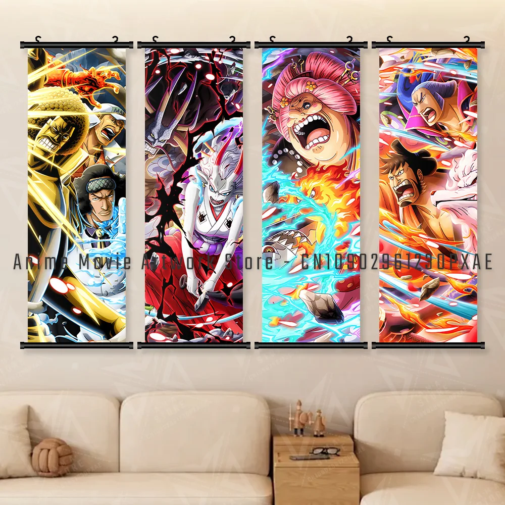 

Аниме цельный постер Обезьяна Д.Луффи печать на холсте интерьерная подвесная живопись фигурки настенное искусство свитки картина домашний декор фреска