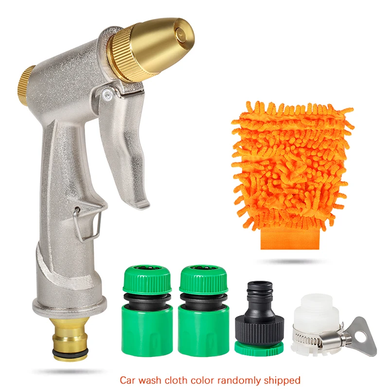 High Pressure Metal Garden Water Spray Sprayer with Hose Jet for Lawn Car Washing Yard Watering - Household Garden Sprinkle Gun