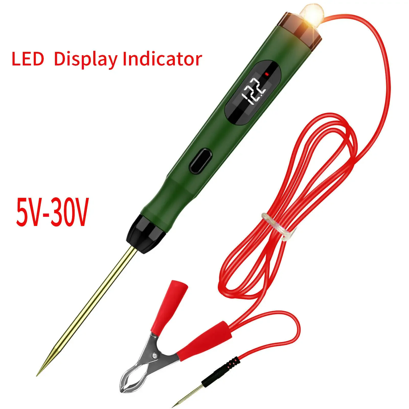 JDiag P50 Car Electrical Circuit Tester Probe 5V-30V Digital Display Circuit Test Pen Car Circuit Tester Lamp Voltage Test Pen