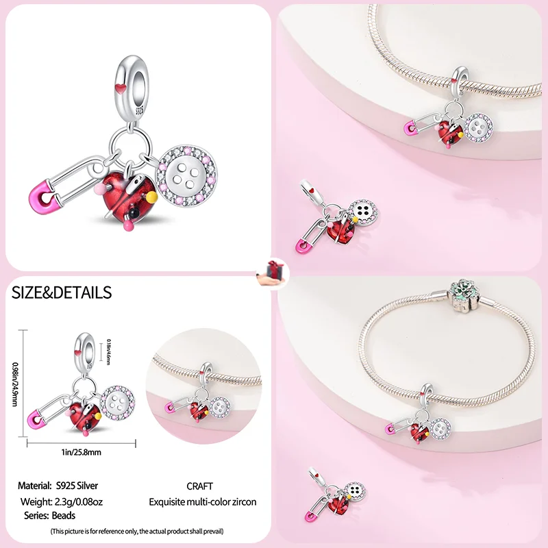 925 Sterling Silver Fashion Sewing Machine Tailor Hairdresser Mixer Charms Beads For Brand Original Bracelet DIY Jewelry Gift image 5