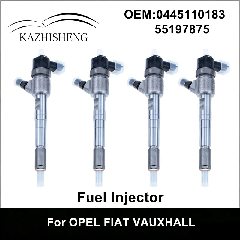 55197875 Fuel Injector Auto Parts Diesel Common Rail Injector For OPEL FIAT VAUXHALL 0445110183 0986435102 55197124 9S51-9F5