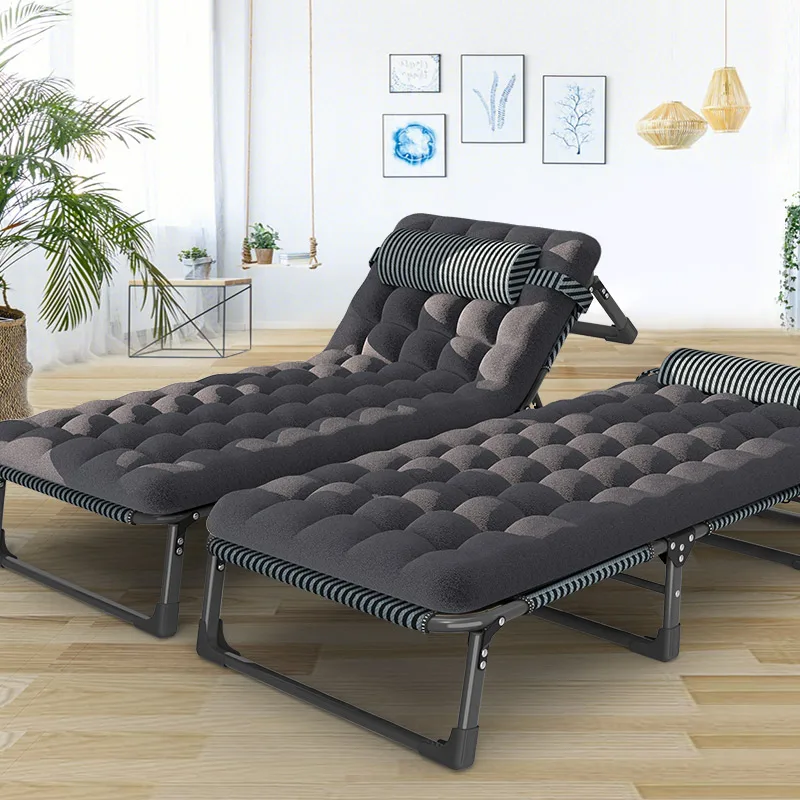 Multifunctional portable folding large size 193 * 68 * 28 cm single bed with soft mattress