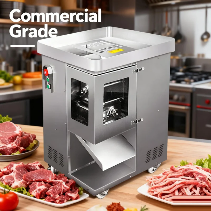 Электрическая промышленная мясорубка, мясорубка для замороженного мяса, коммерческая овощерезка из нержавеющей стали