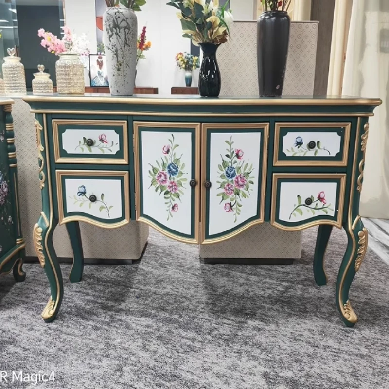 

Ящик для хранения, американский винтажный декоративный шкаф для дома, деревянный шкаф с 4 ящиками, шкафчик для хранения, мебель для гостиной, входной шкаф