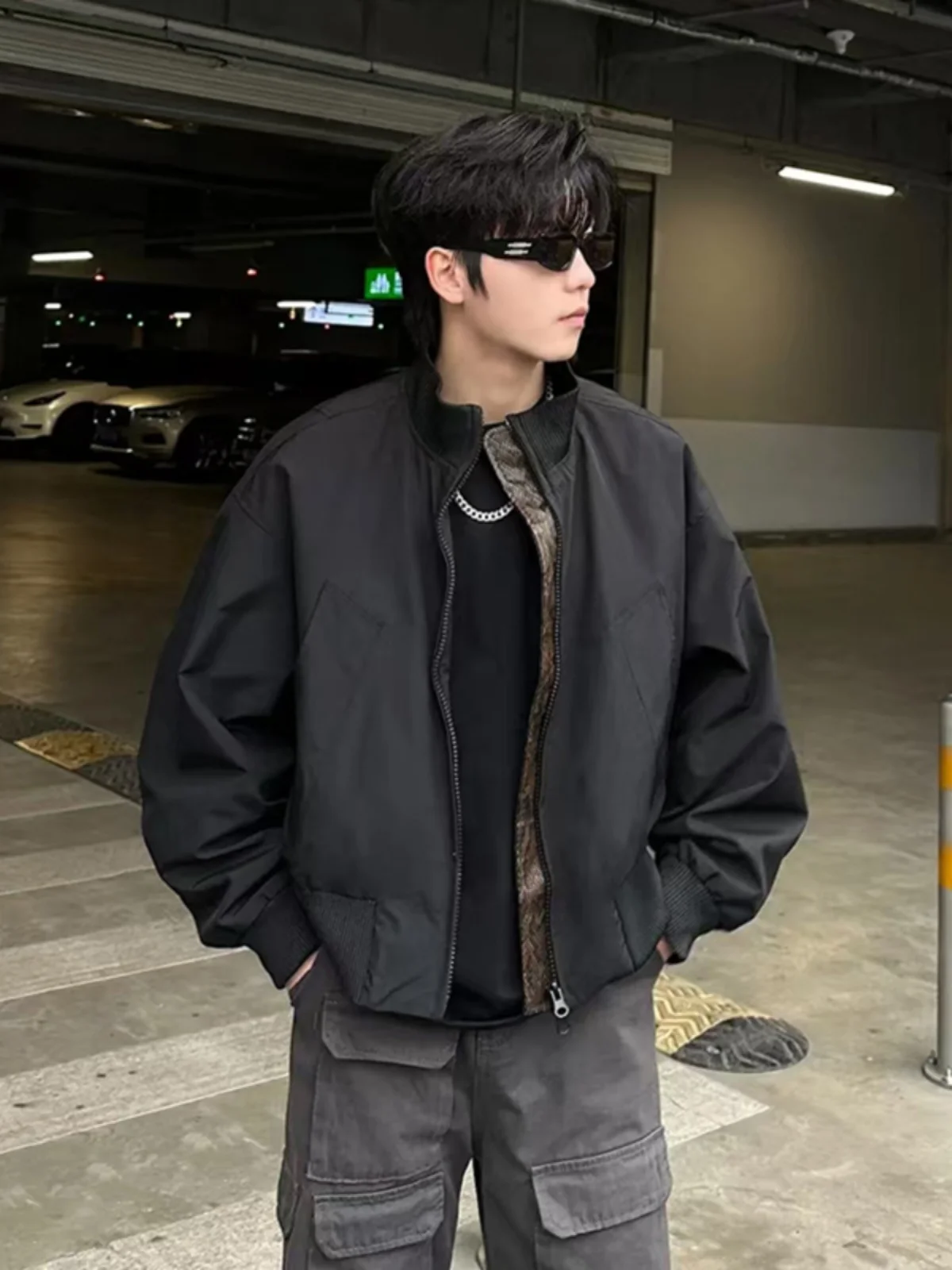 

Мужская куртка-бомбер American Sle Pilot Jaet, весна-осень, Cleanfit, премиум-класса, с принтом «Год Змеи», молодежный тренд, износостойкая...